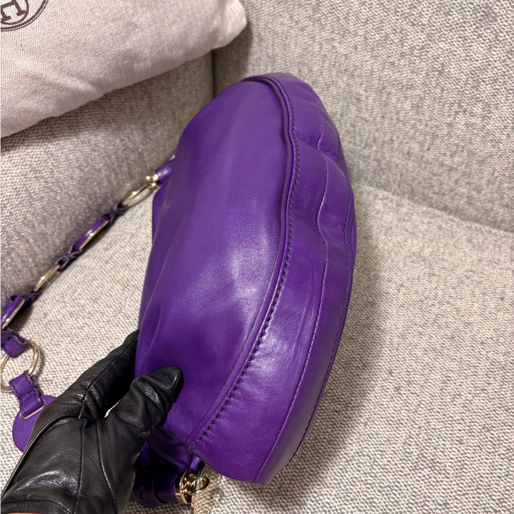 YSL Yves Saint Laurent Purple Hobo Bag - Picture 7 of 12